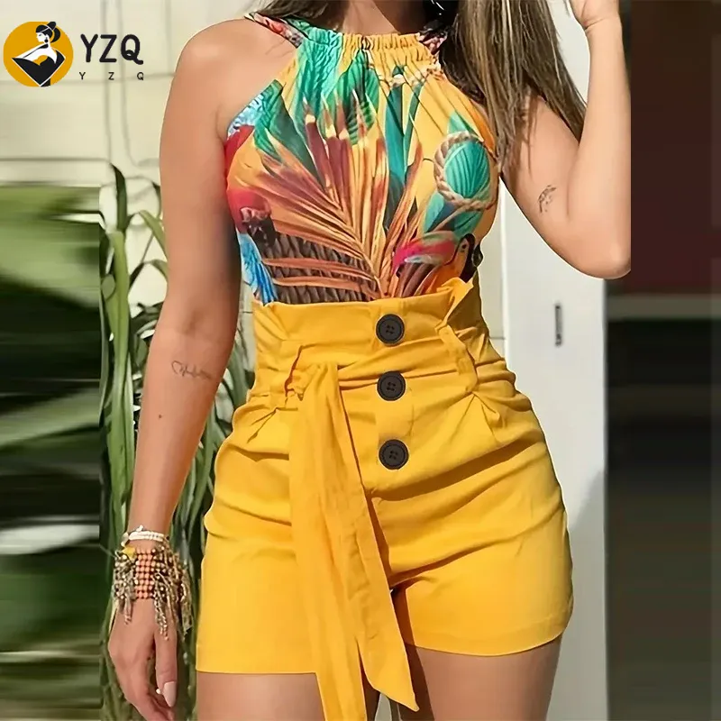 Summer Zara - Однотонные шорты Y2K на пуговицах спереди,