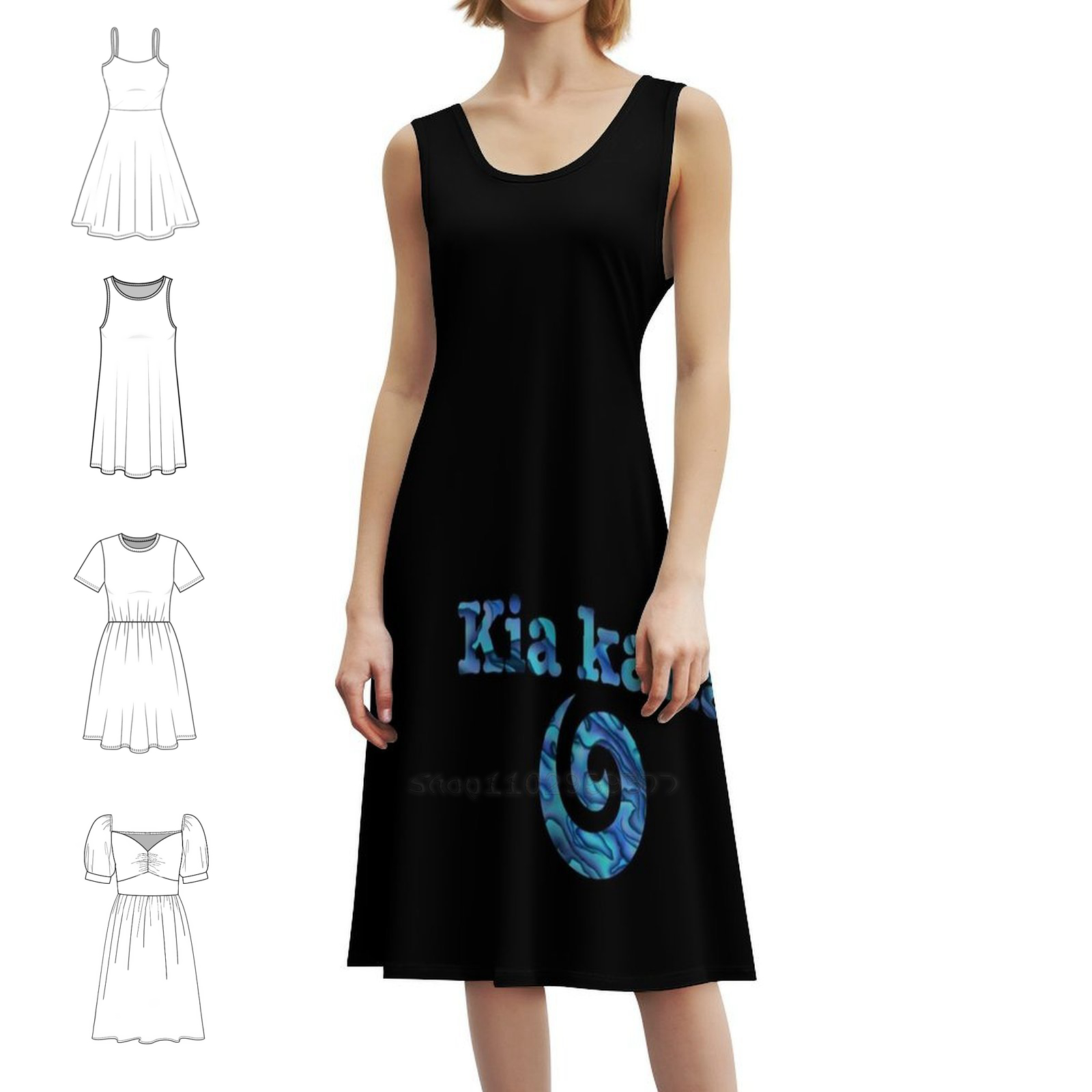 Summer Clothing Nz - Kaha Koru Милое платье с вырезом
