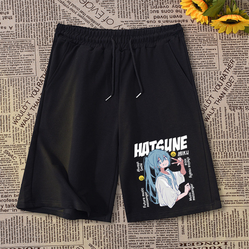 Summer Clothing Brands - Шорты Hatsune Miku, летние, унисекс, для