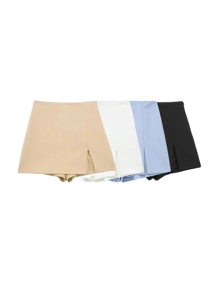 Summer Zara - Женские шорты с разрезом спереди, юбки