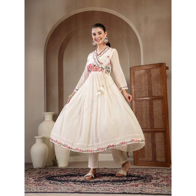 Белый хлопковый комплект Анарк – обзор и цена Summer Clothing Pakistan