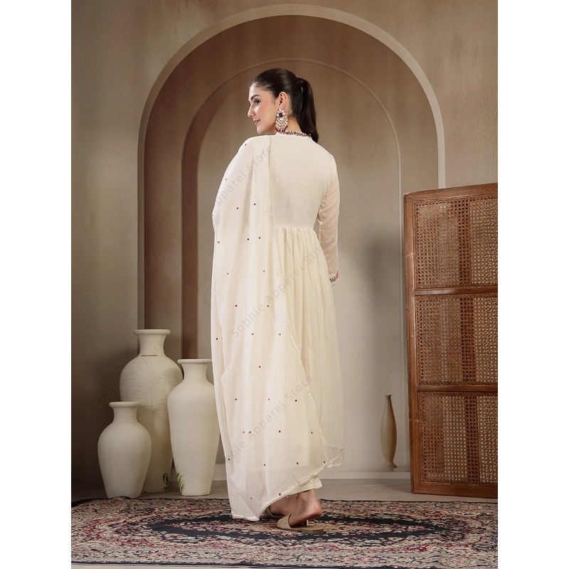Белый хлопковый комплект Анарк – обзор и цена Summer Clothing Pakistan