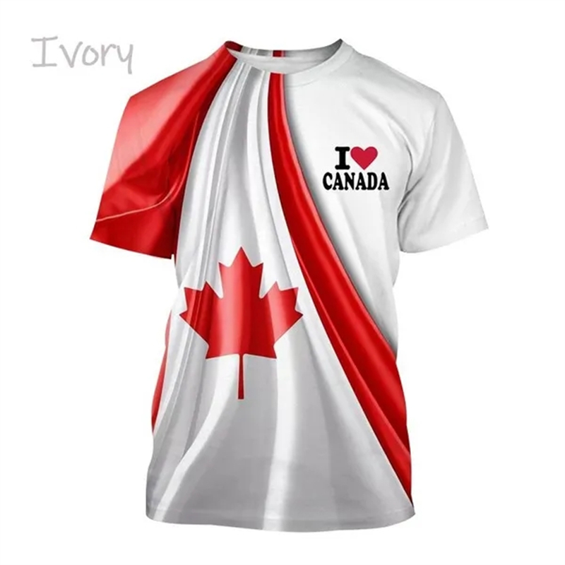 I Love Canada Flag Graphic T S – обзор и цена Summer Clothing Women Canada
